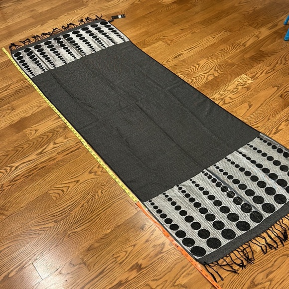 Accessory Street Black & Silver Scarf. NEW with tags. - Picture 8 of 16